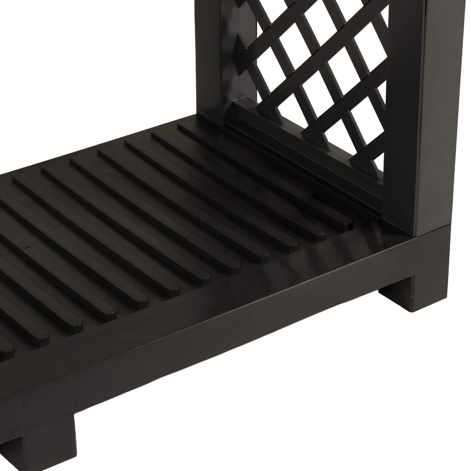 Brennholzregal 114 x 46 x 101 cm PP Anthrazit