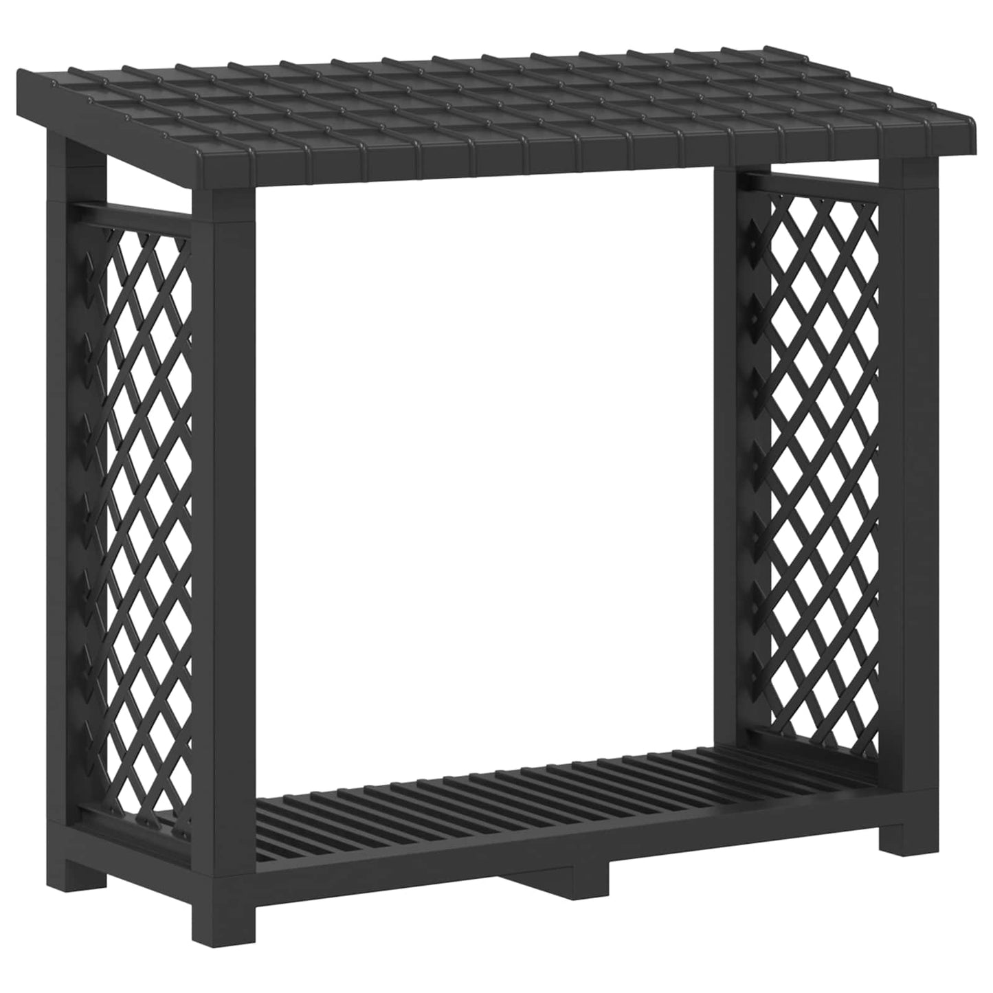 Brennholzregal 114 x 46 x 101 cm PP Anthrazit