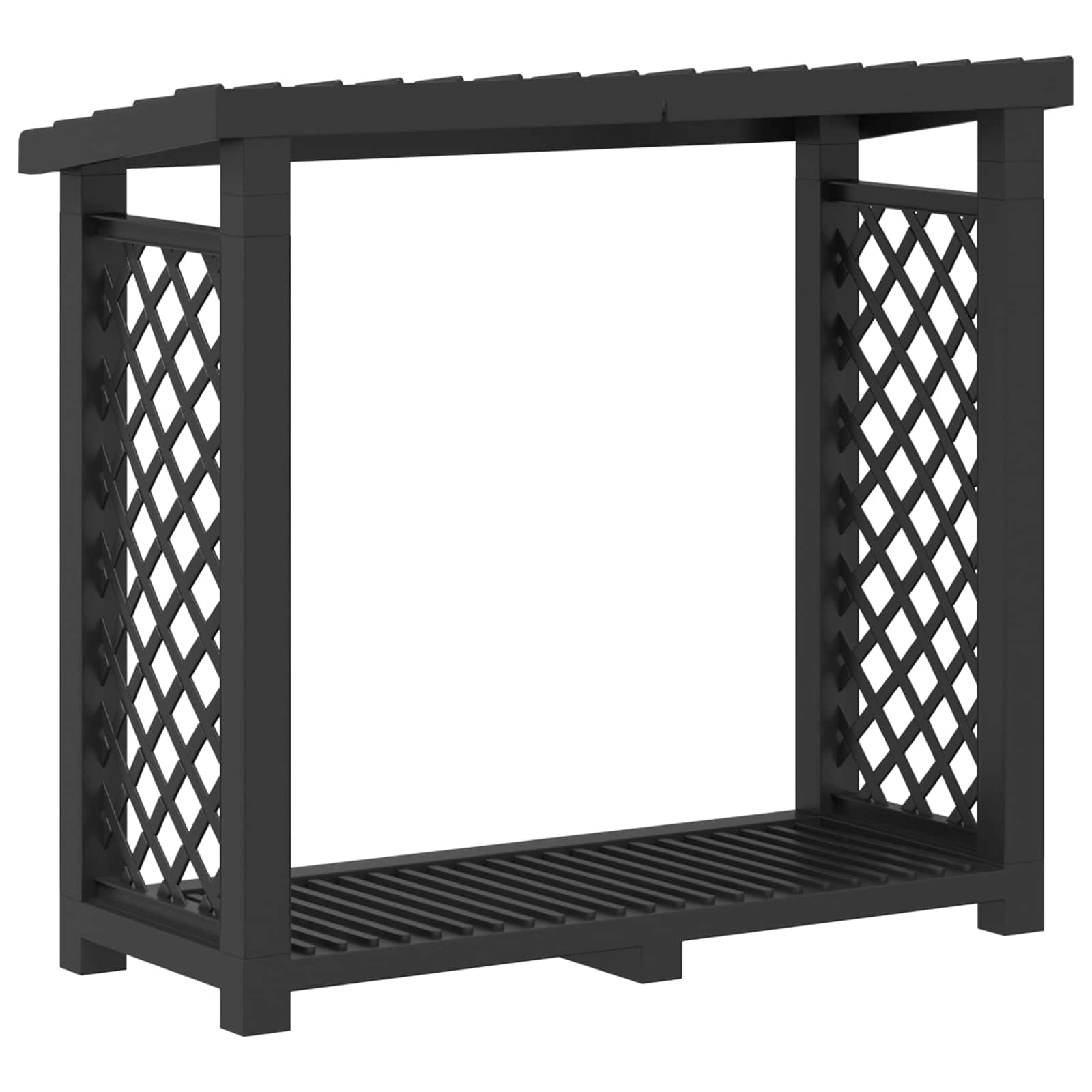 Brennholzregal 114 x 46 x 101 cm PP Anthrazit