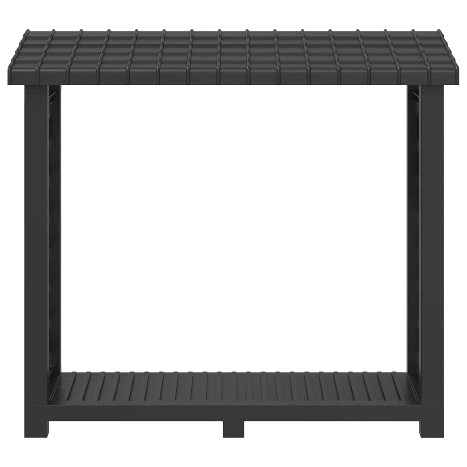 Brennholzregal 114 x 46 x 101 cm PP Anthrazit