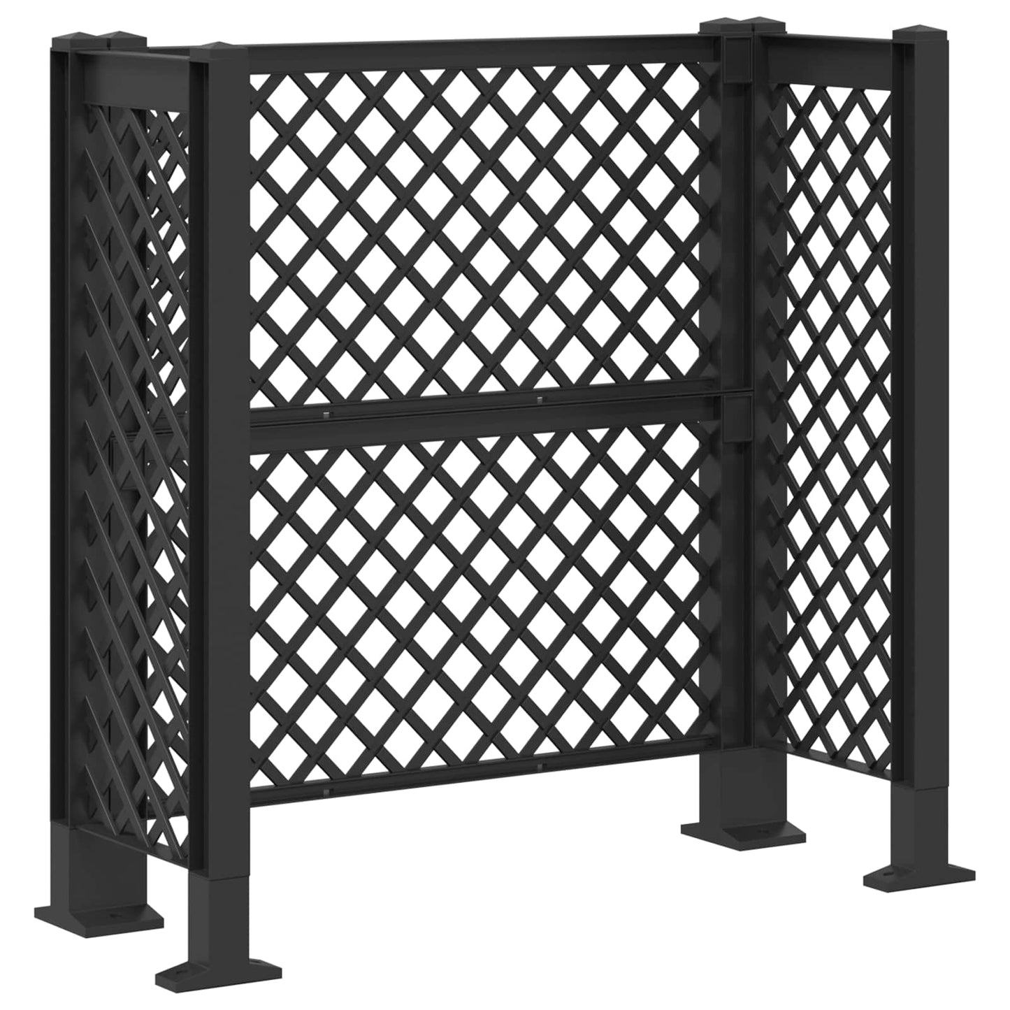 Mülltonnengitter Anthrazit 123 x 47 x 114 cm PP