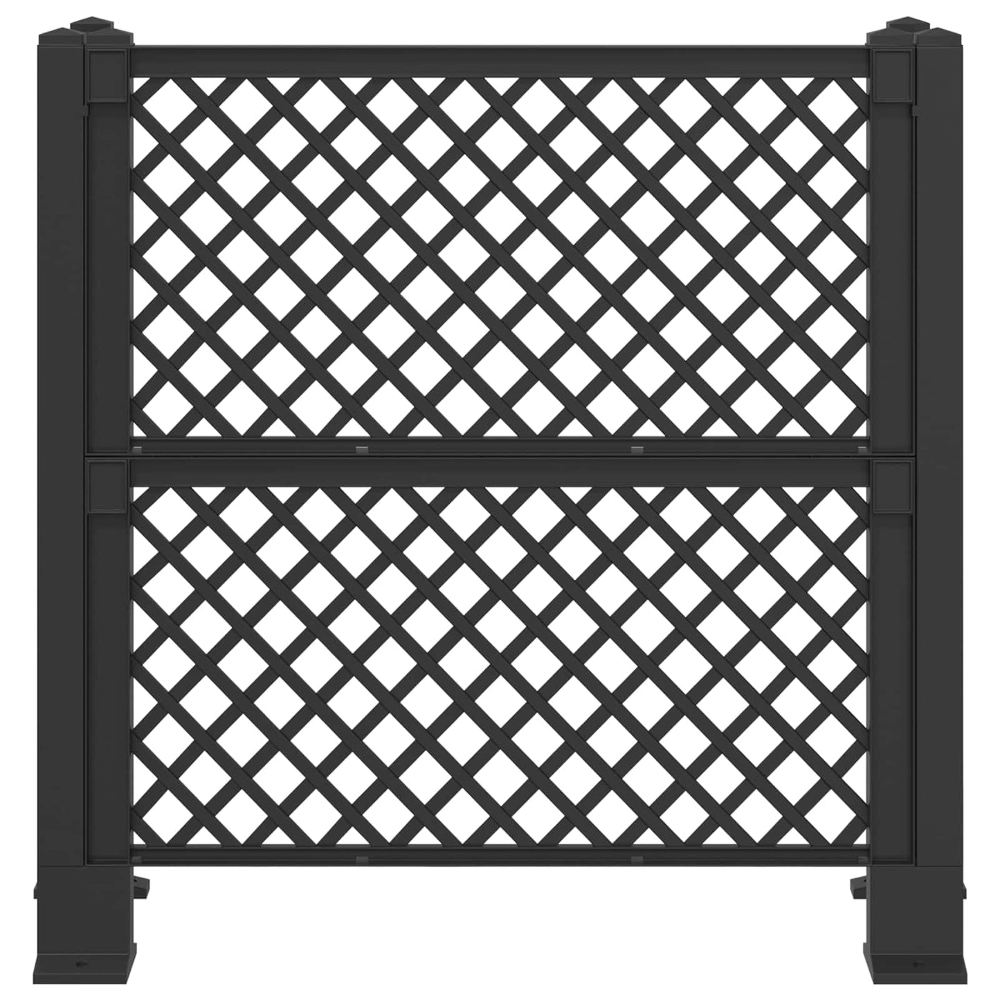 Mülltonnengitter Anthrazit 123 x 47 x 114 cm PP