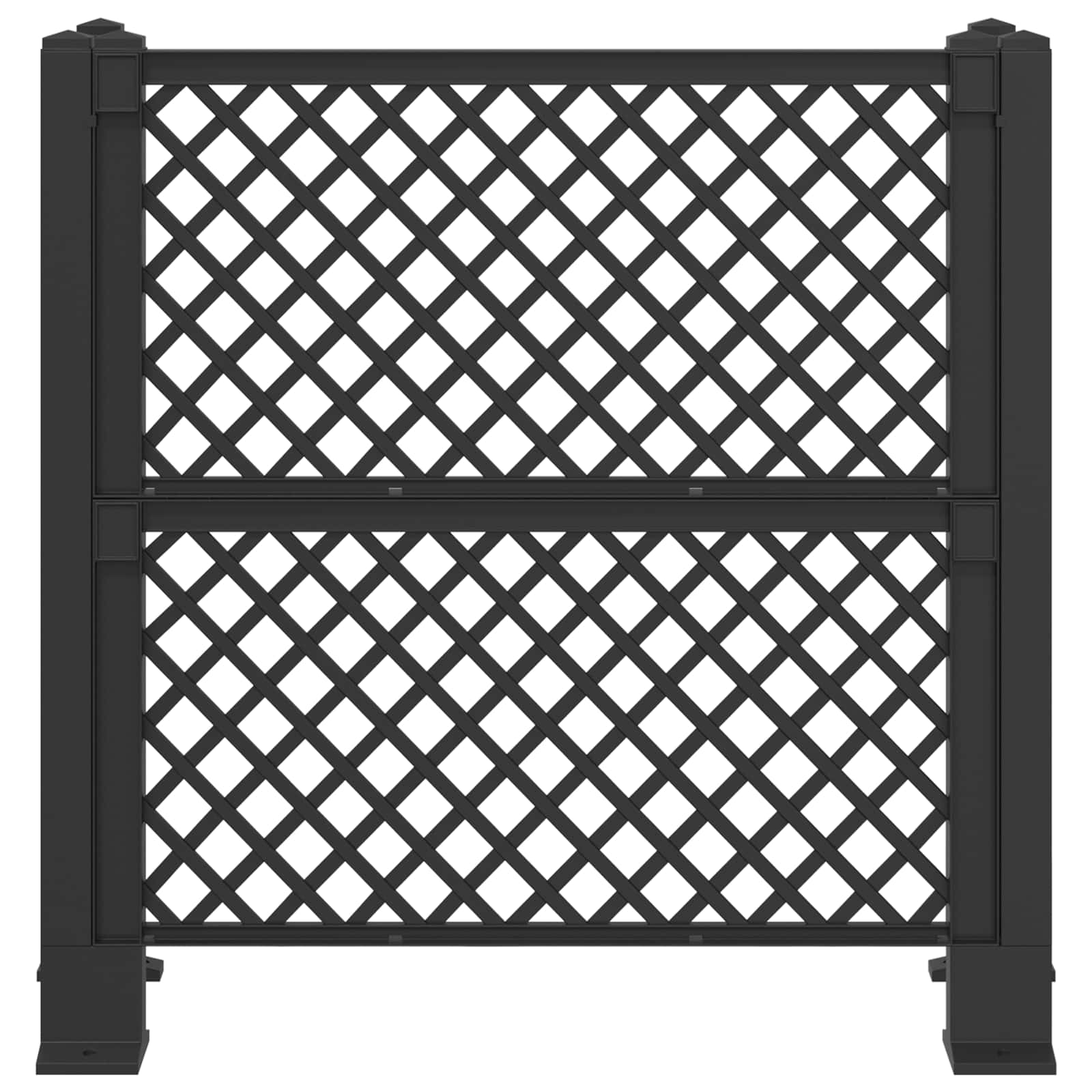 Mülltonnengitter Anthrazit 123 x 47 x 114 cm PP