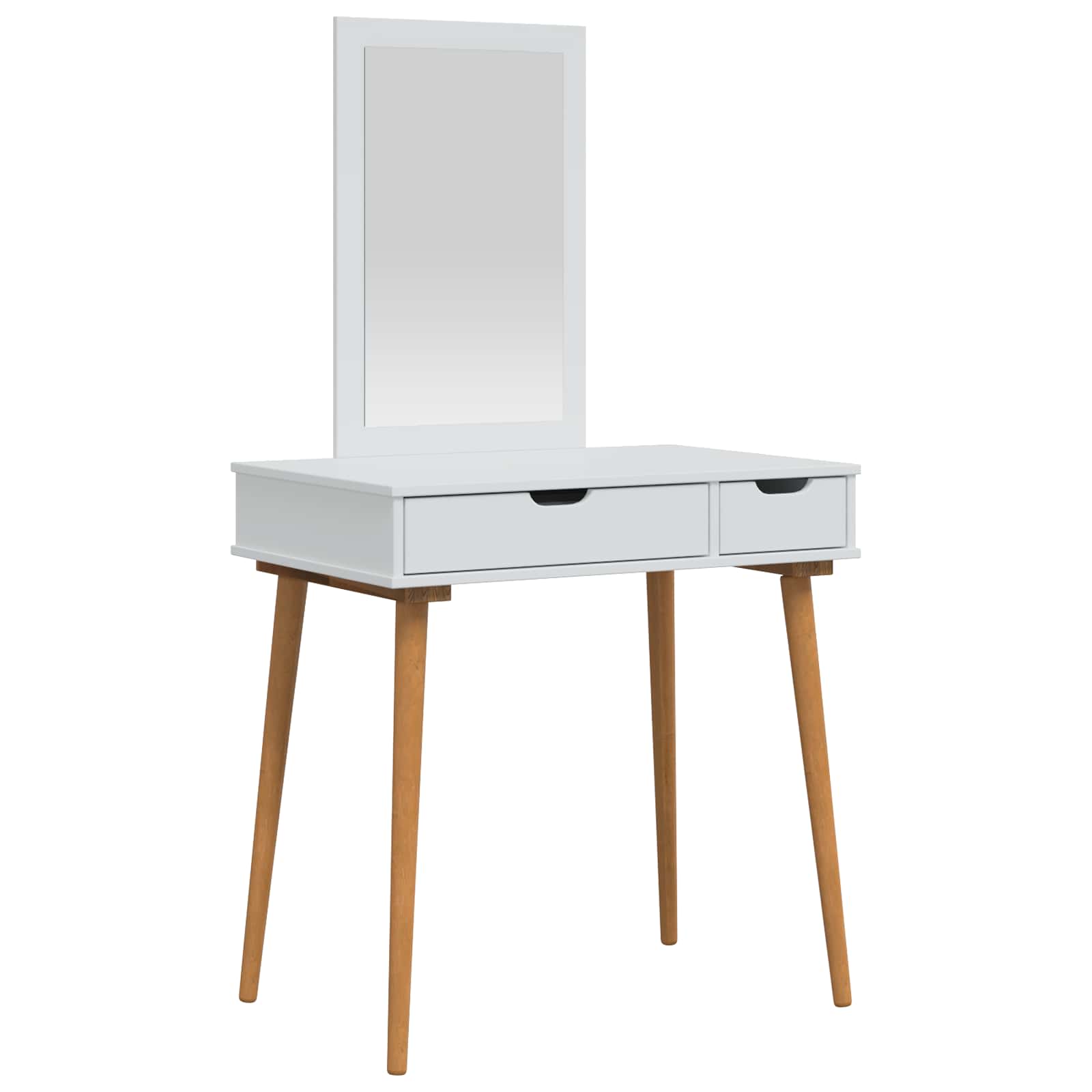 Schminktisch-Set FAUSKE 2 pcs Weiß 76 x 50 x 143 cm