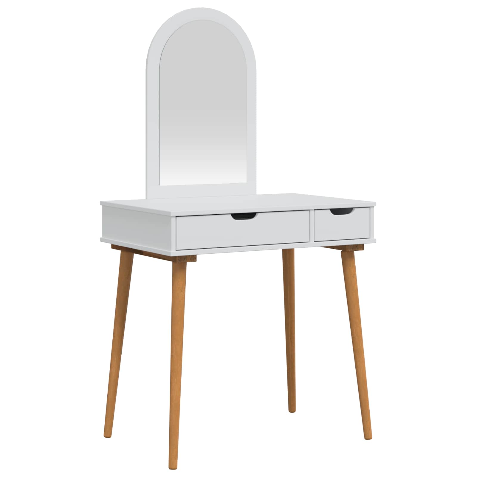 Schminktisch-Set FAUSKE 2 pcs Weiß 76 x 50 x 143 cm