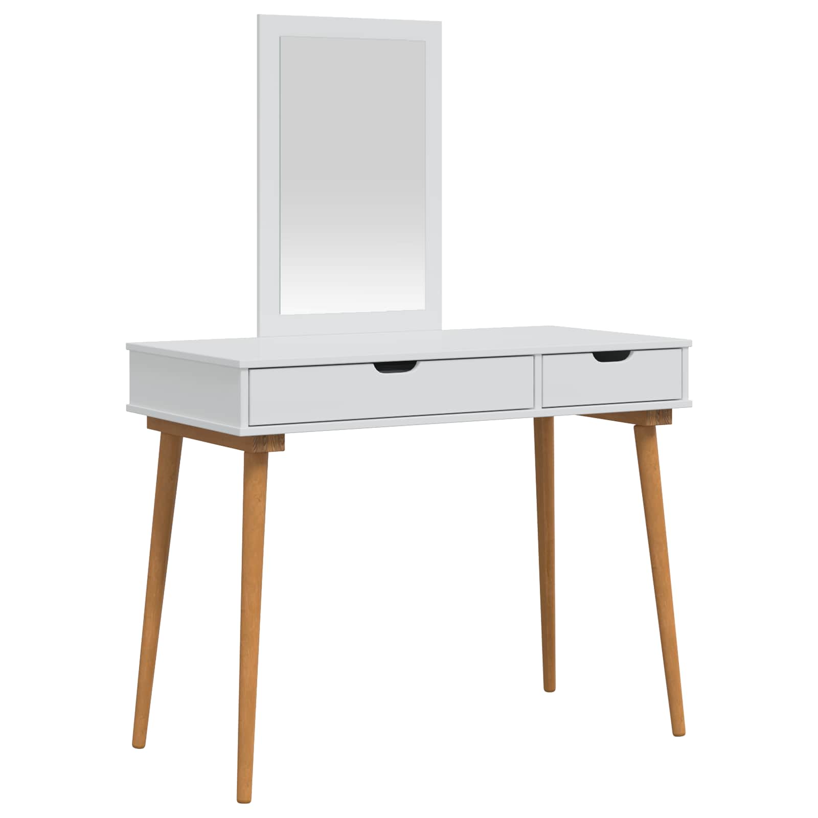 Schminktisch-Set FAUSKE 2 pcs Weiß 100 x 50 x 143 cm