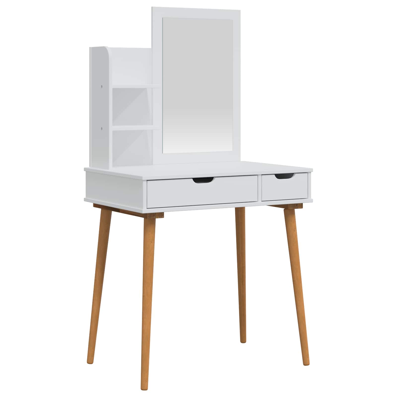 Schminktisch-Set FAUSKE 3 pcs Weiß 76 x 50 x 143 cm