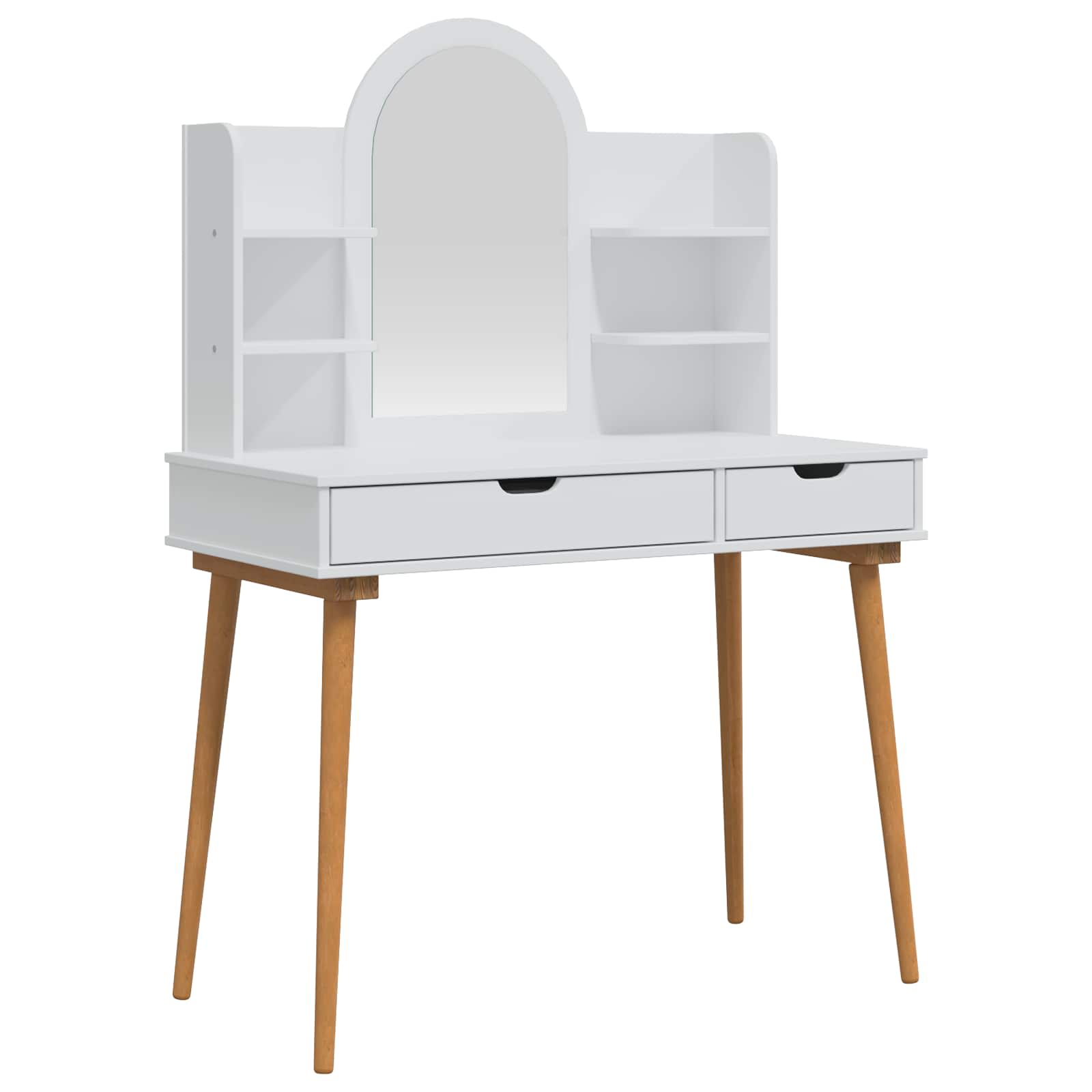 Schminktisch-Set FAUSKE 4 pcs Weiß 100 x 50 x 143 cm