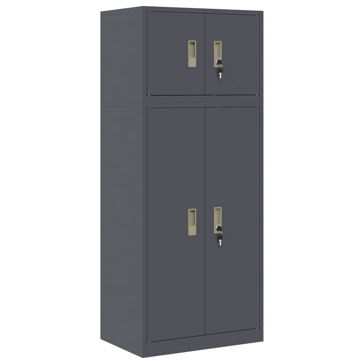 Aufbewahrungsschrank 2 stk. Anthrazit 60 x 40 x 145 cm Stahl