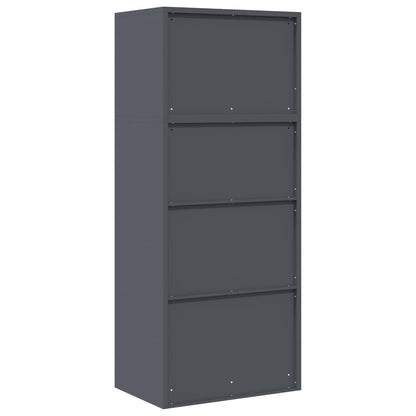 Aufbewahrungsschrank 2 stk. Anthrazit 60 x 40 x 145 cm Stahl