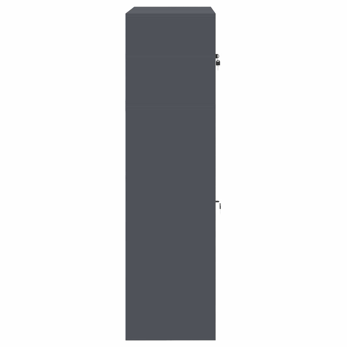 Aufbewahrungsschrank 2 stk. Anthrazit 60 x 40 x 145 cm Stahl