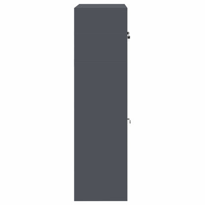 Aufbewahrungsschrank 2 stk. Anthrazit 60 x 40 x 145 cm Stahl