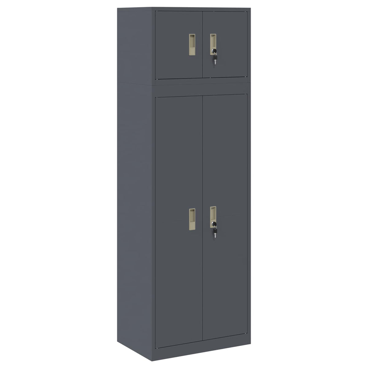 Aufbewahrungsschrank 2 stk. Anthrazit 60 x 40 x 180 cm Stahl