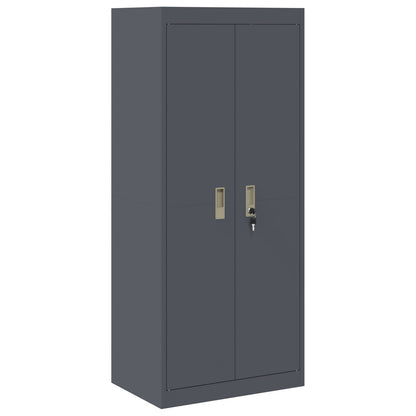 Aufbewahrungsschrank 2 stk. Anthrazit 60 x 40 x 180 cm Stahl