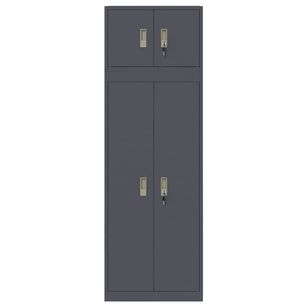 Aufbewahrungsschrank 2 stk. Anthrazit 60 x 40 x 180 cm Stahl