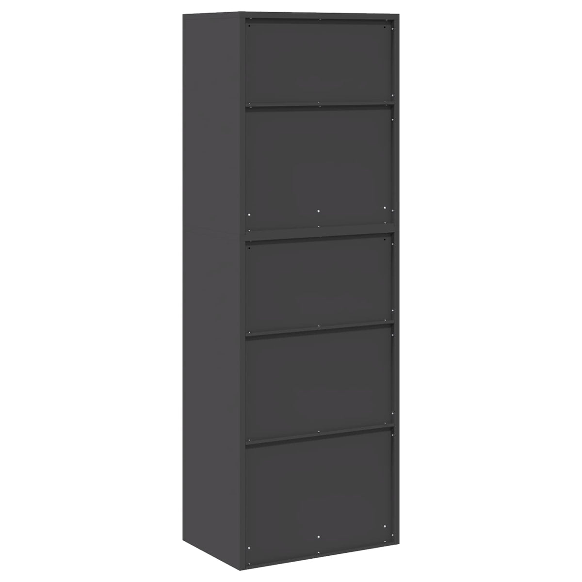 Aufbewahrungsschrank 2 stk. Schwarz 60 x 40 x 175 cm Stahl