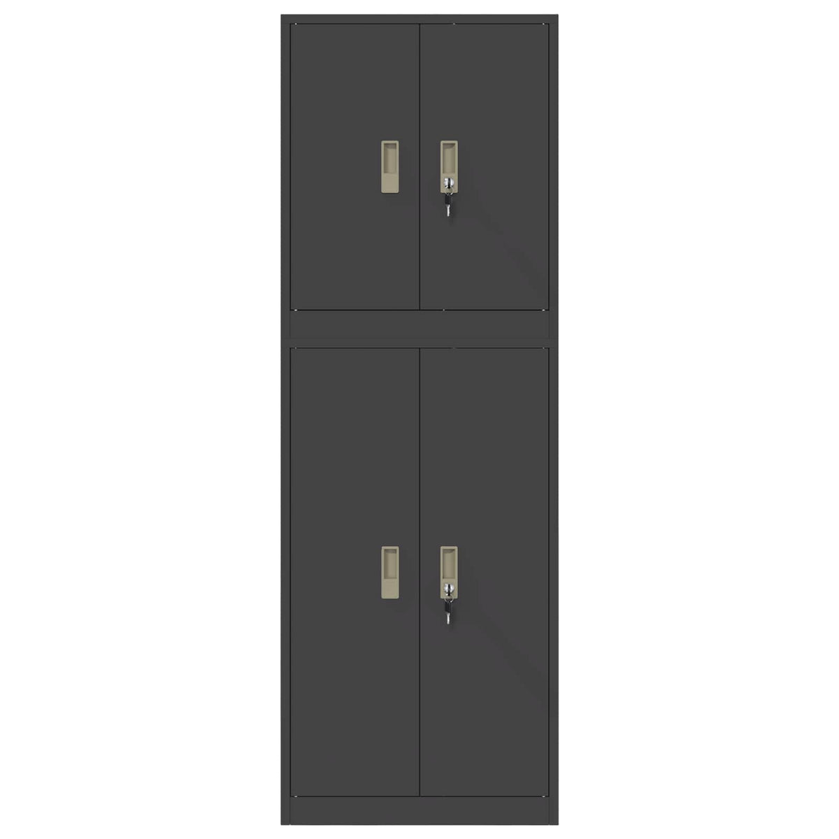 Aufbewahrungsschrank 2 stk. Schwarz 60 x 40 x 175 cm Stahl