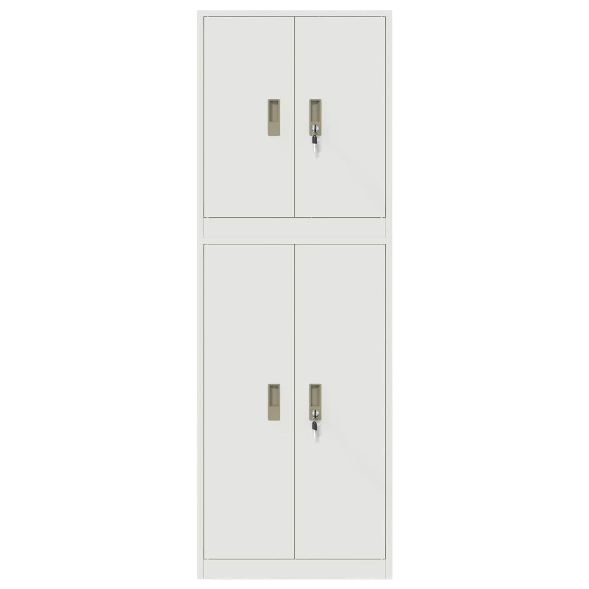Aufbewahrungsschrank 2 stk. Weiß 60 x 40 x 175 cm Stahl
