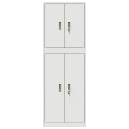 Aufbewahrungsschrank 2 stk. Weiß 60 x 40 x 175 cm Stahl