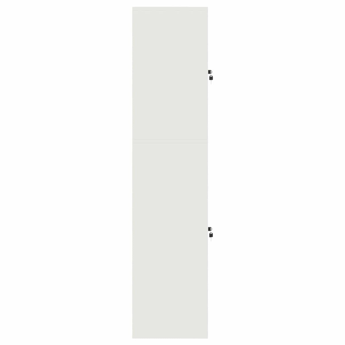 Aufbewahrungsschrank 2 stk. Weiß 60 x 40 x 175 cm Stahl