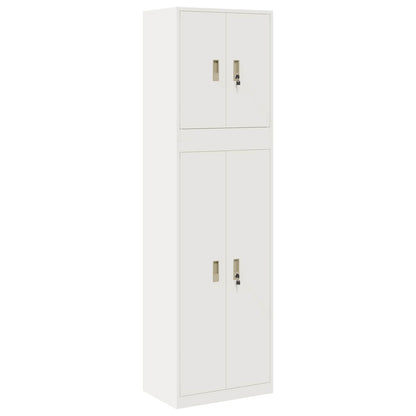 Aufbewahrungsschrank 2 stk. 60 x 40 x 210 cm Stahl Abschließbar