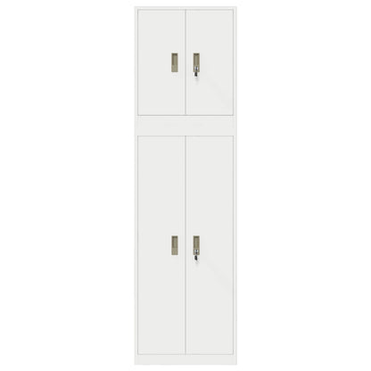 Aufbewahrungsschrank 2 stk. 60 x 40 x 210 cm Stahl Abschließbar