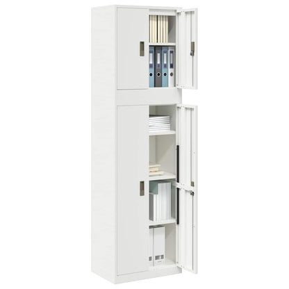 Aufbewahrungsschrank 2 stk. 60 x 40 x 210 cm Stahl Abschließbar