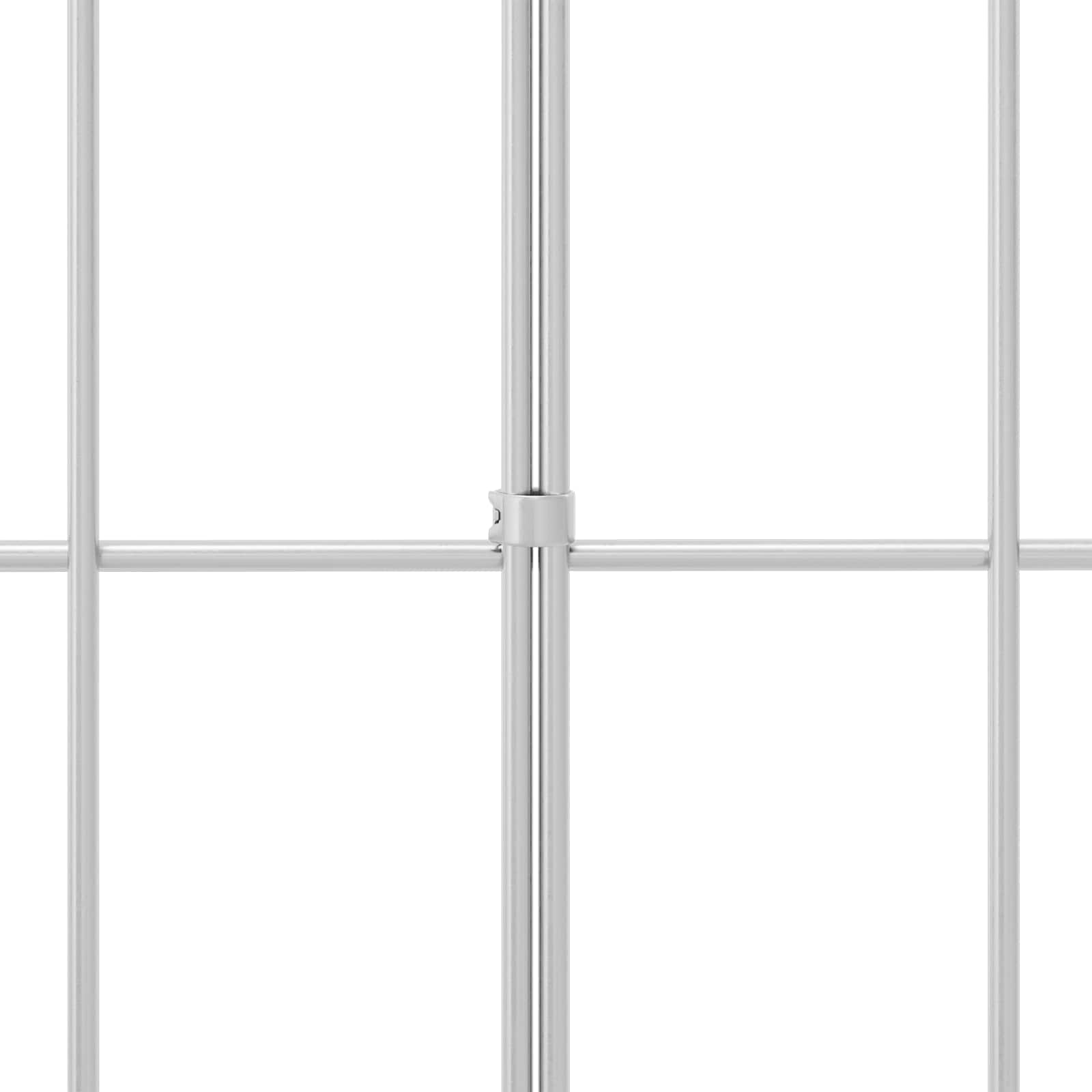 Gartenzaun-Paneel 24 stk. 25 x 30 cm Verzinkter Stahl Silber