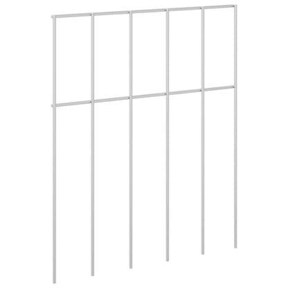 Gartenzaun-Paneel 24 stk. 25 x 30 cm Verzinkter Stahl Silber
