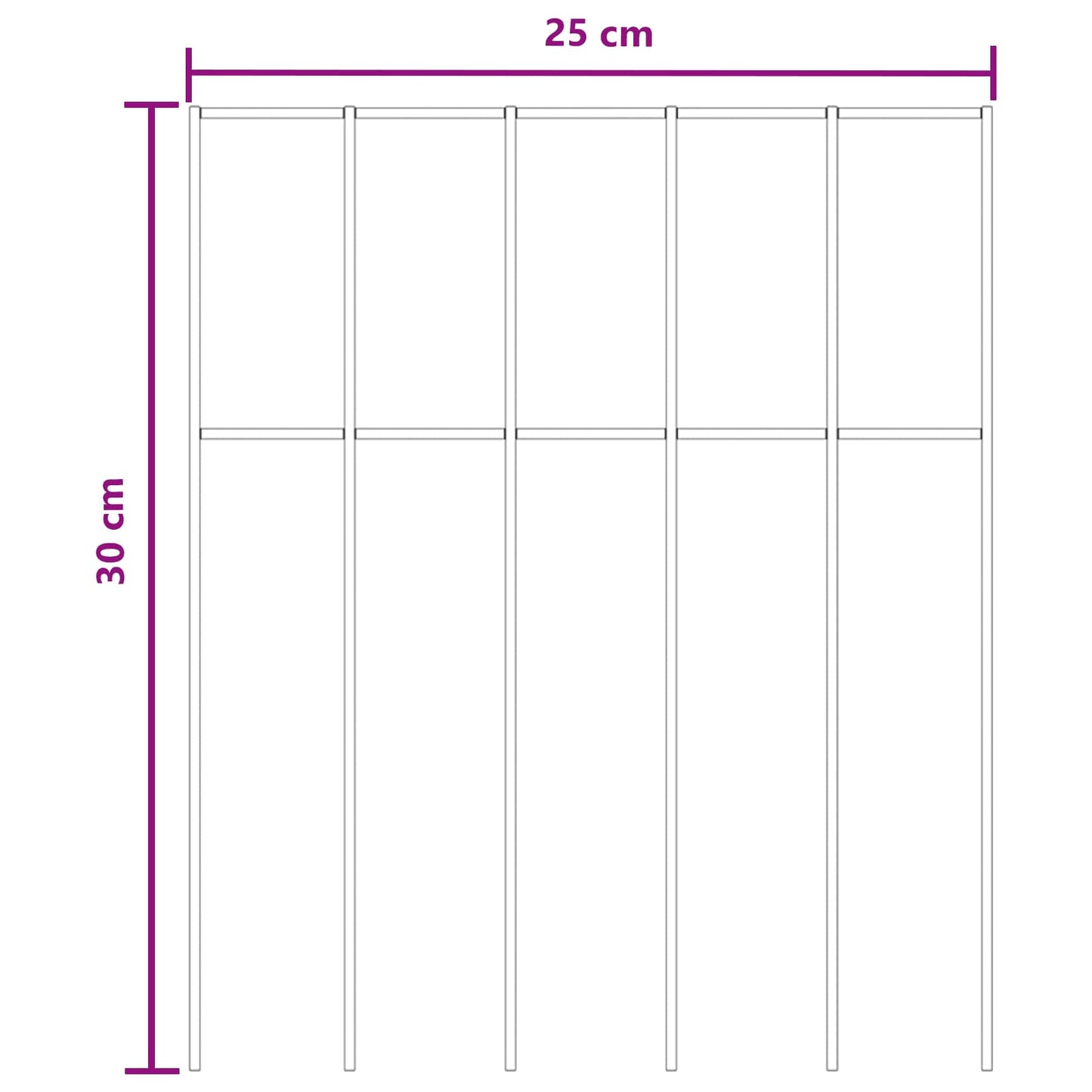 Gartenzaun-Paneel 24 stk. 25 x 30 cm Verzinkter Stahl Silber