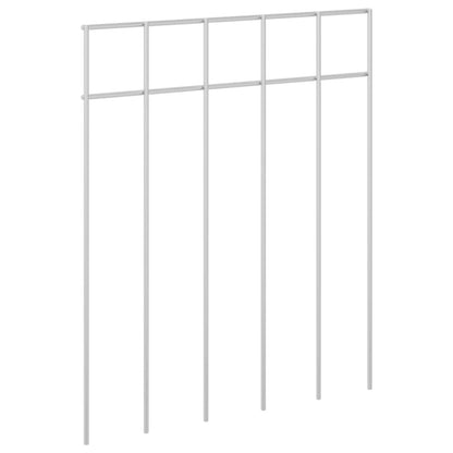 Gartenzaun-Paneel 24 stk. 25 x 30 cm Verzinkter Stahl Silber
