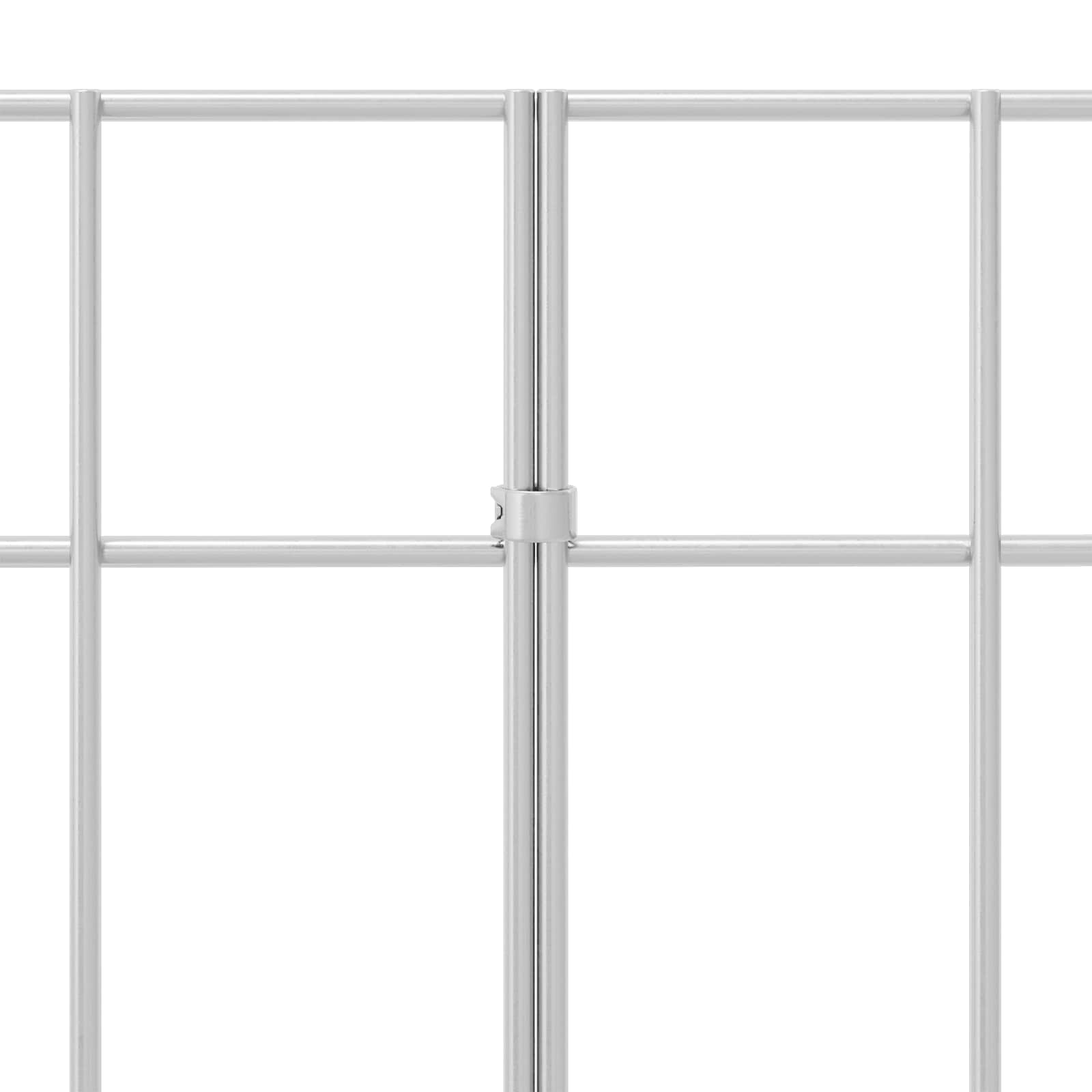Gartenzaun-Paneel 24 stk. 50 x 30 cm Verzinkter Stahl Silber