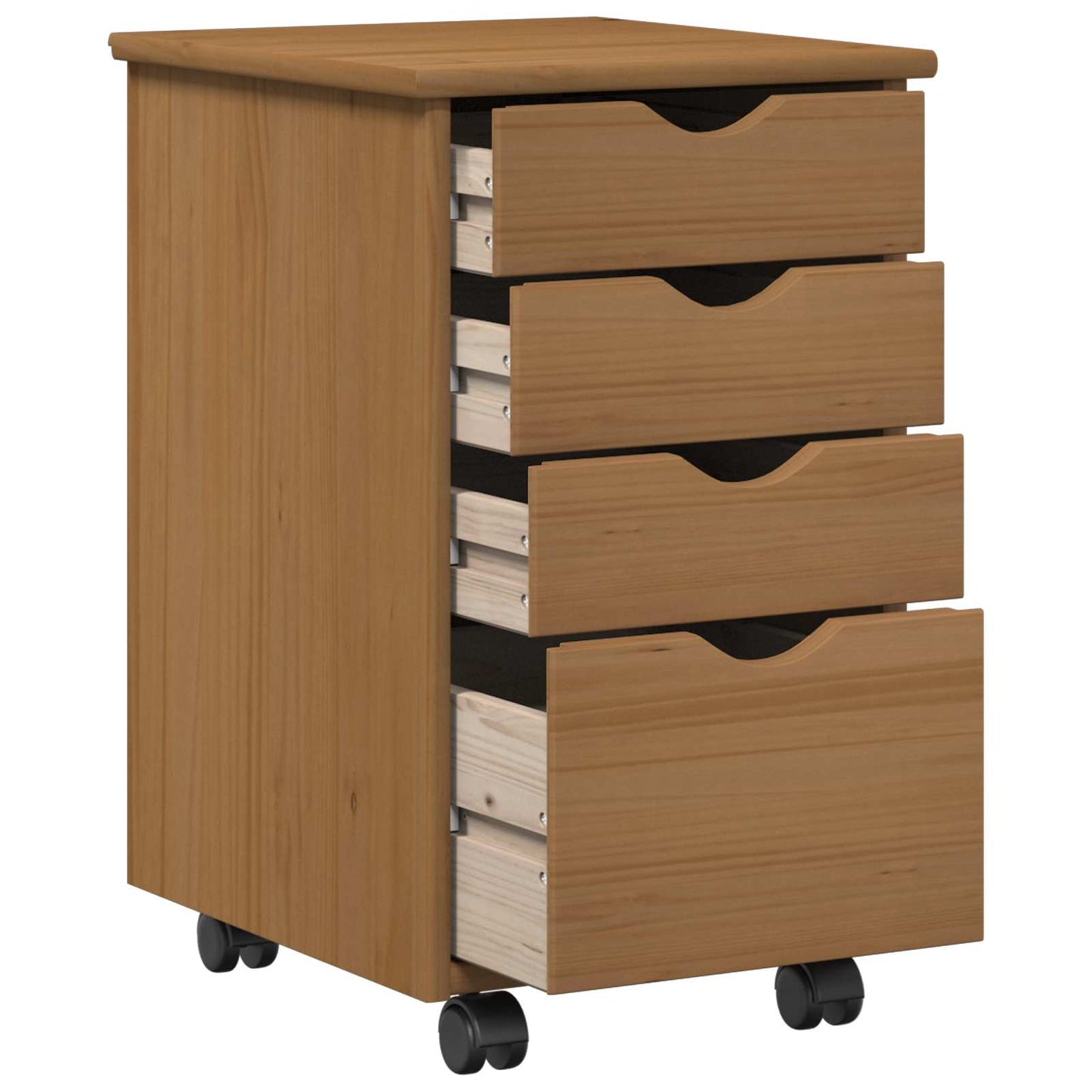 Schreibtischschrank-Set 2 stk. Honigbraun Massives Kiefernholz