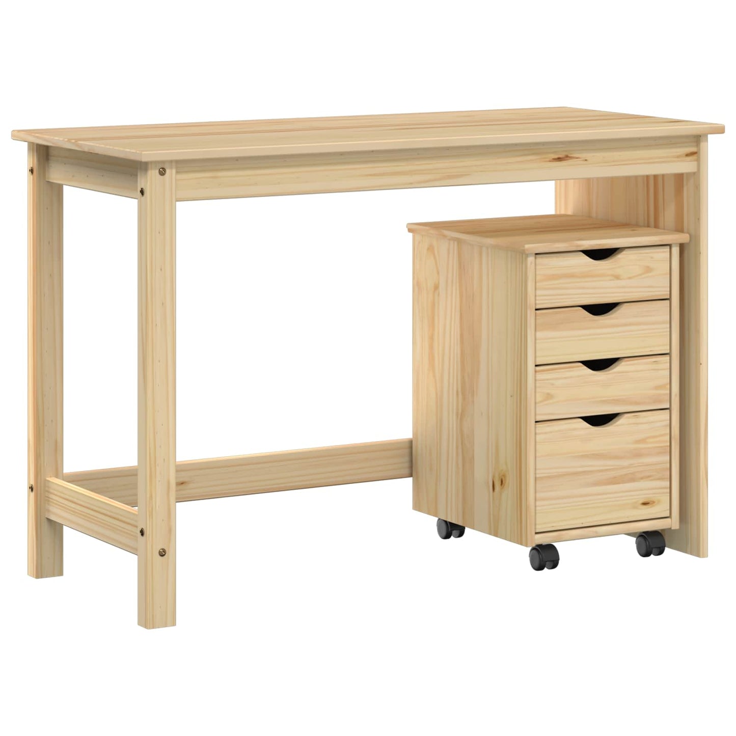 Schreibtischschrank-Set 2 stk. Braun Massives Kiefernholz
