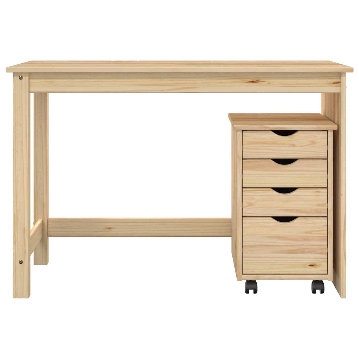 Schreibtischschrank-Set 2 stk. Braun Massives Kiefernholz