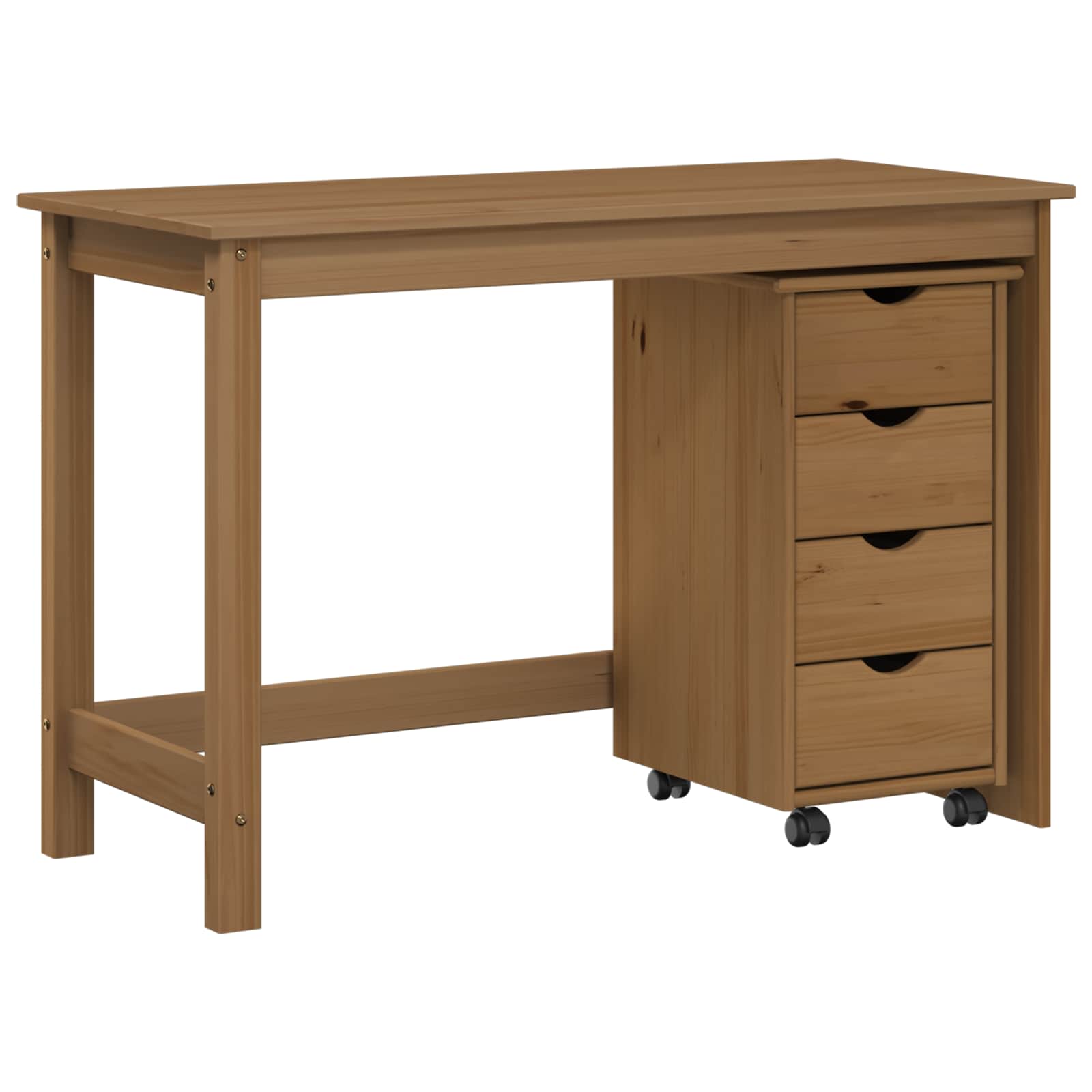 Schreibtischschrank-Set 2 stk. Honigbraun Massives Kiefernholz