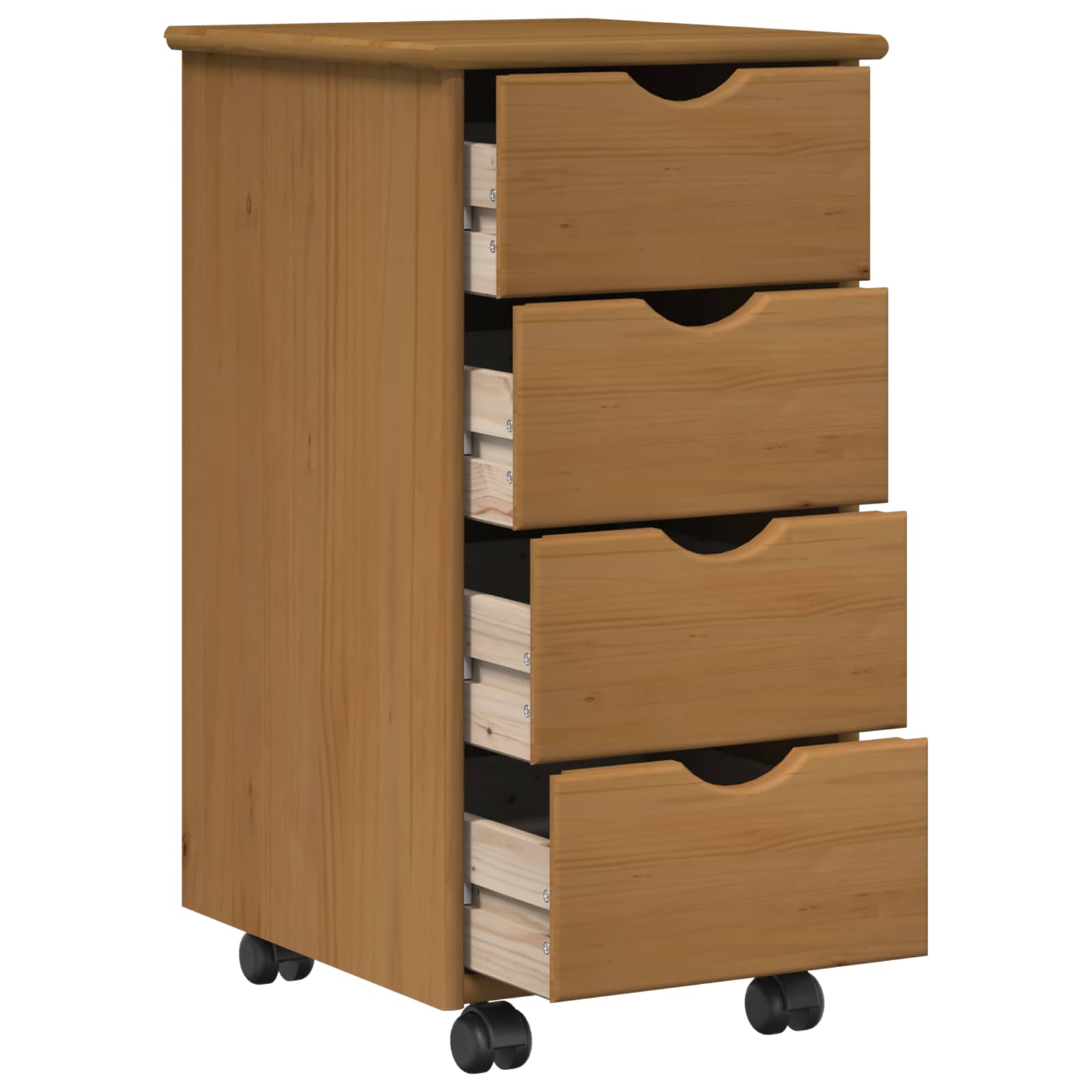 Schreibtischschrank-Set 2 stk. Honigbraun Massives Kiefernholz