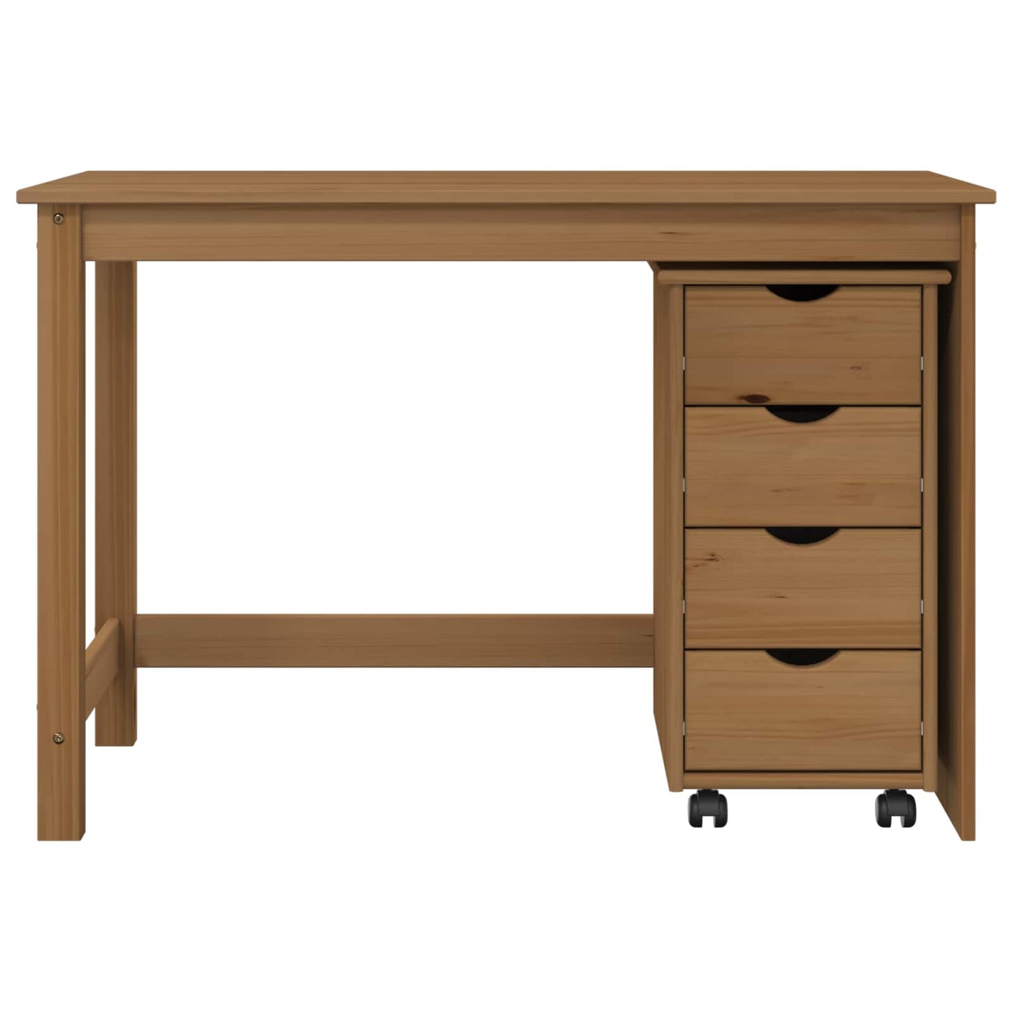 Schreibtischschrank-Set 2 stk. Honigbraun Massives Kiefernholz