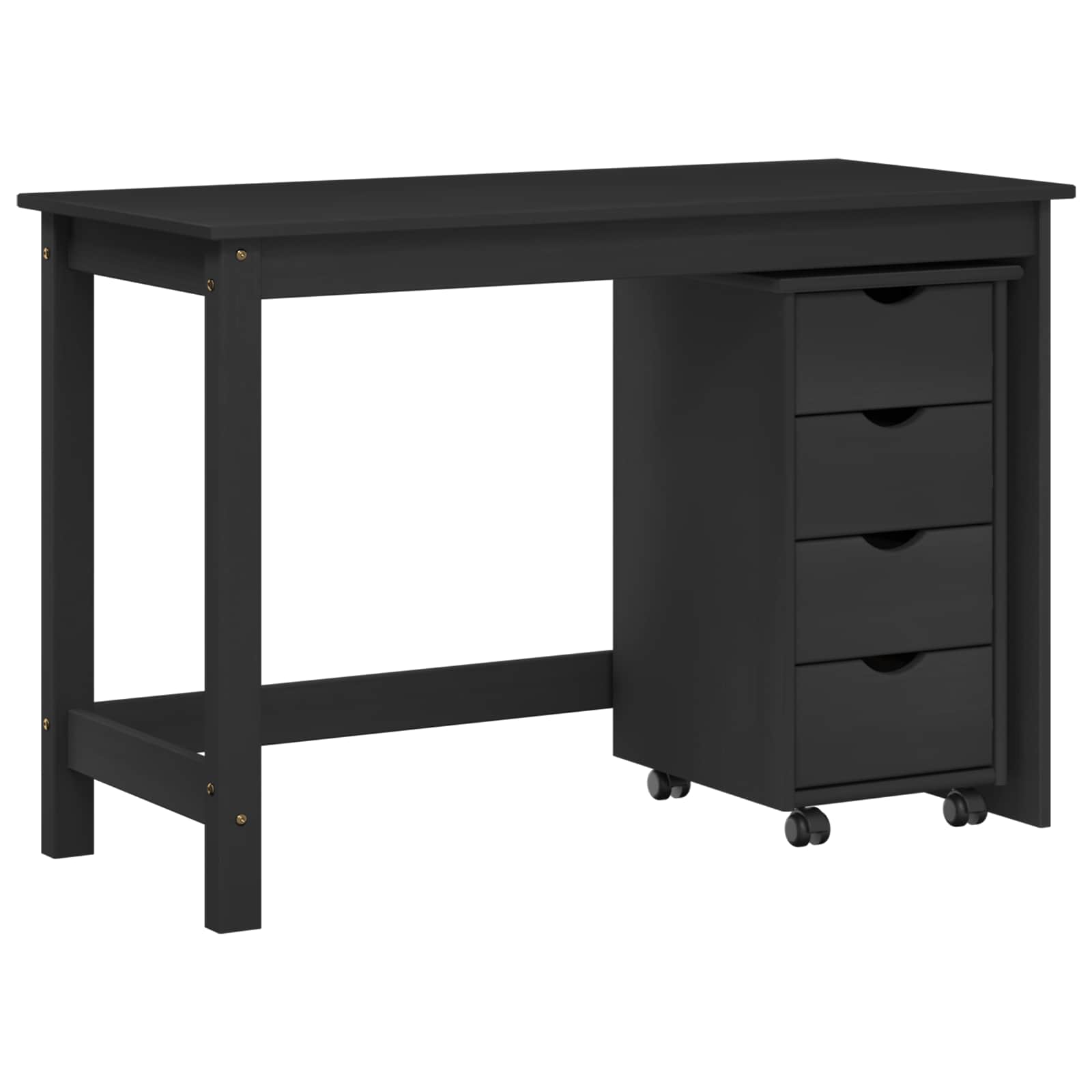 Schreibtischschrank-Set 2 stk. Grau Massives Kiefernholz