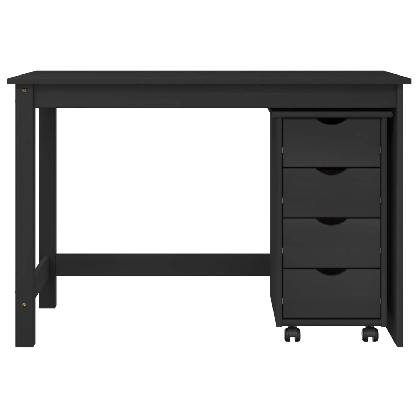 Schreibtischschrank-Set 2 stk. Grau Massives Kiefernholz