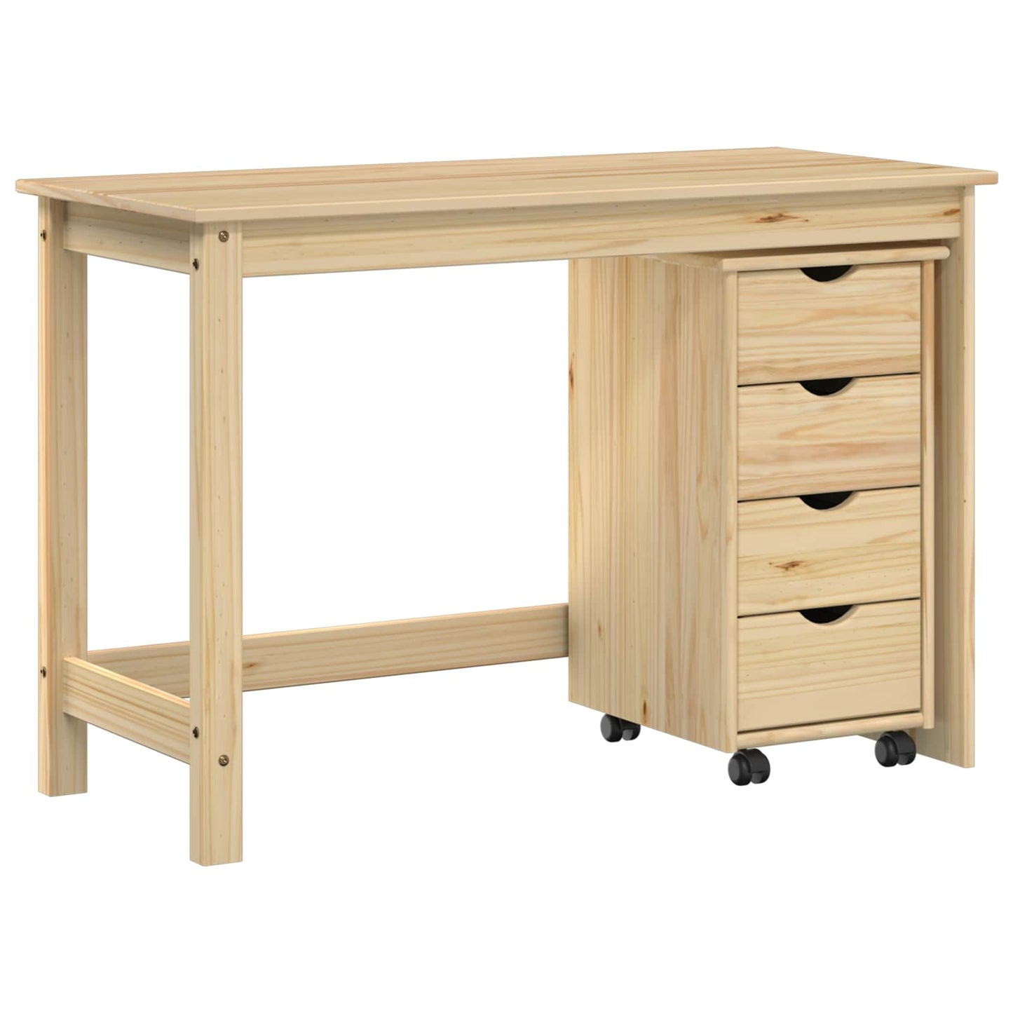 Schreibtischschrank-Set 2 stk. Braun Massives Kiefernholz