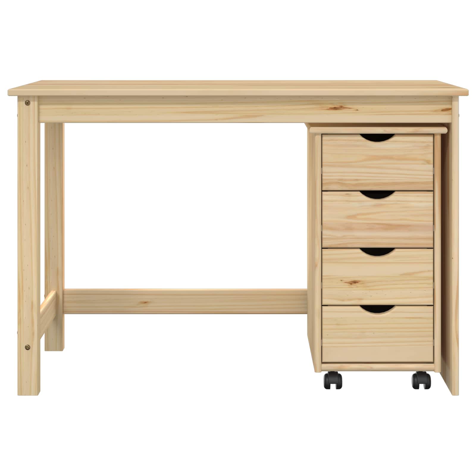 Schreibtischschrank-Set 2 stk. Braun Massives Kiefernholz