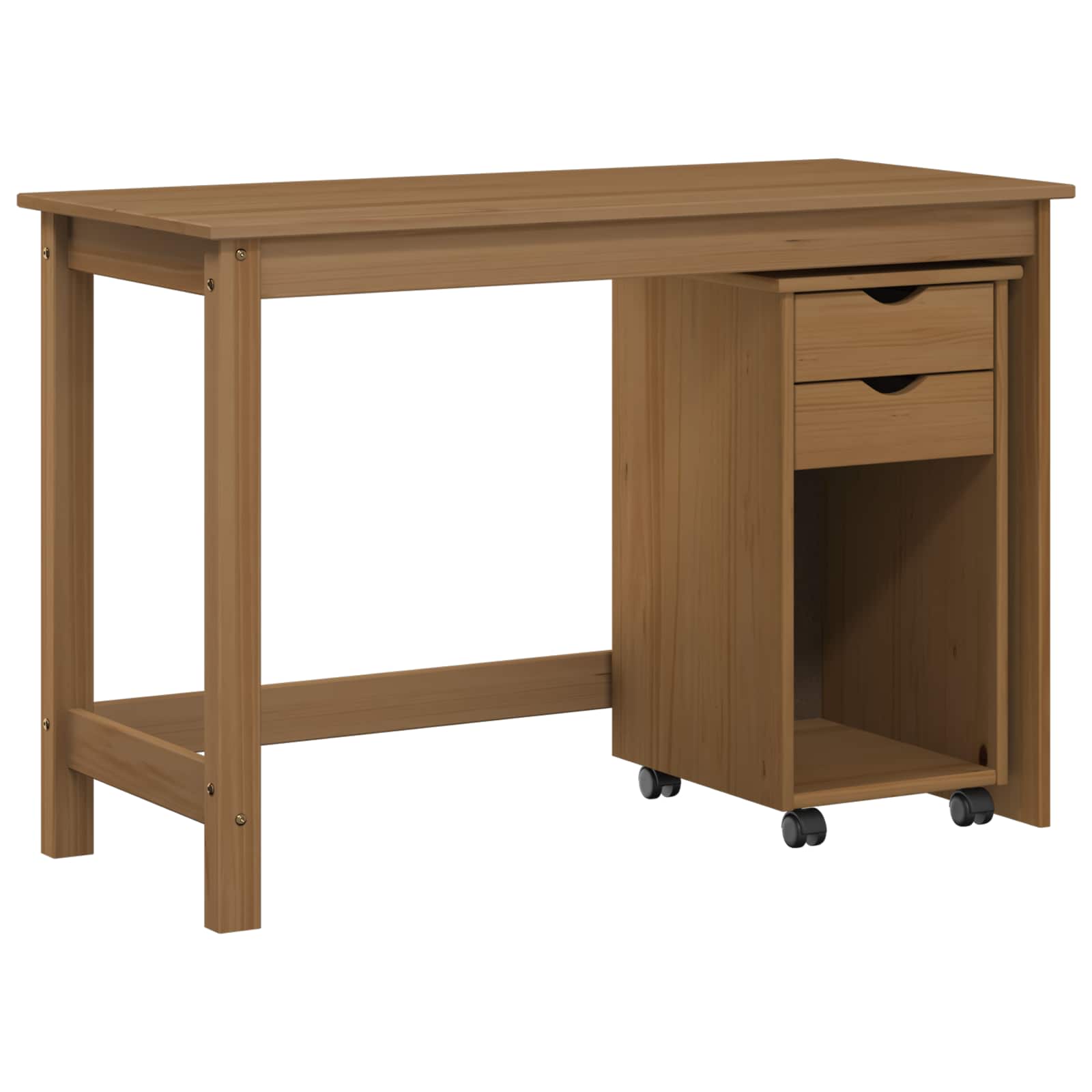 Schreibtischschrank-Set 2 stk. Honigbraun Massives Kiefernholz