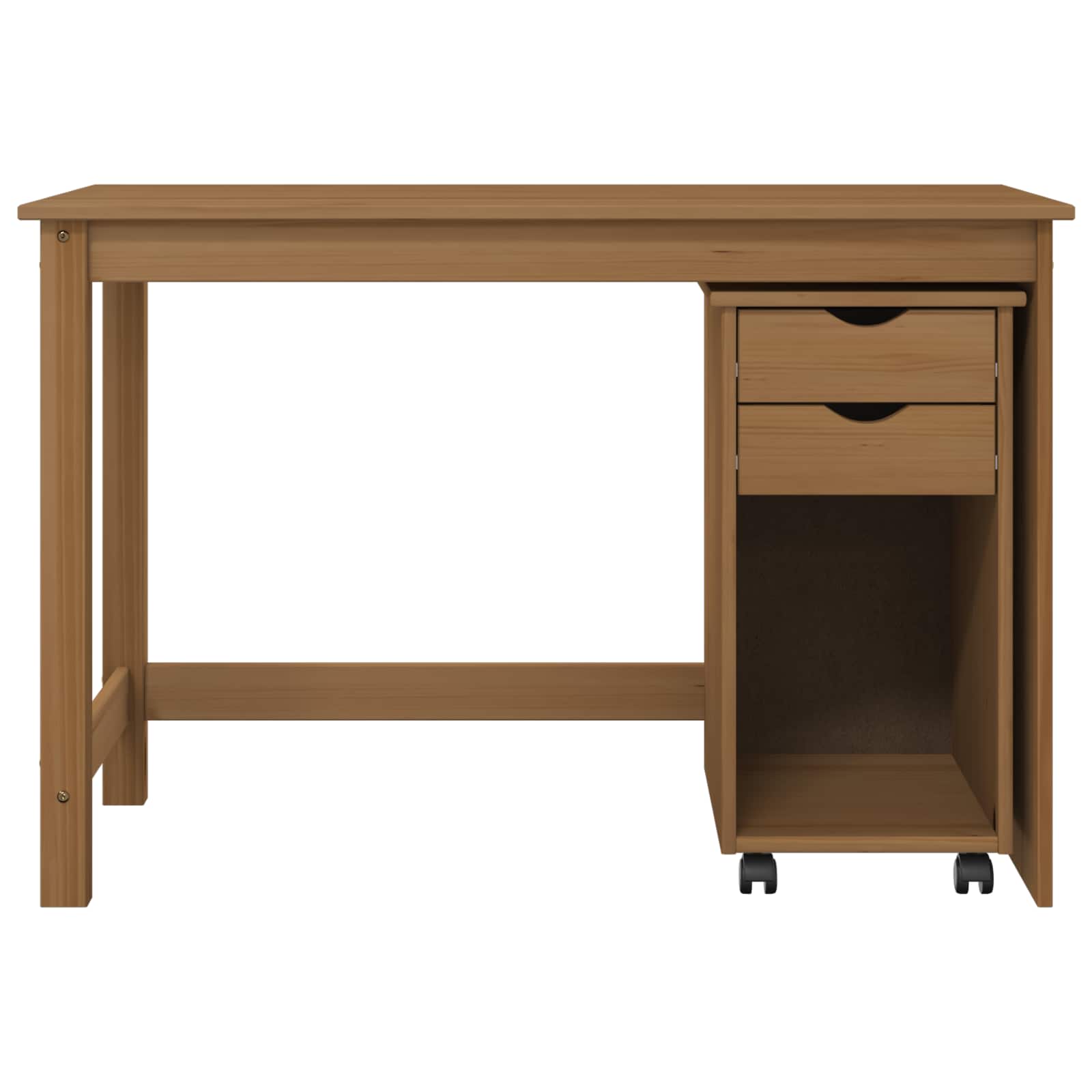 Schreibtischschrank-Set 2 stk. Honigbraun Massives Kiefernholz