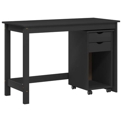 Schreibtischschrank-Set 2 stk. Grau Massives Kiefernholz