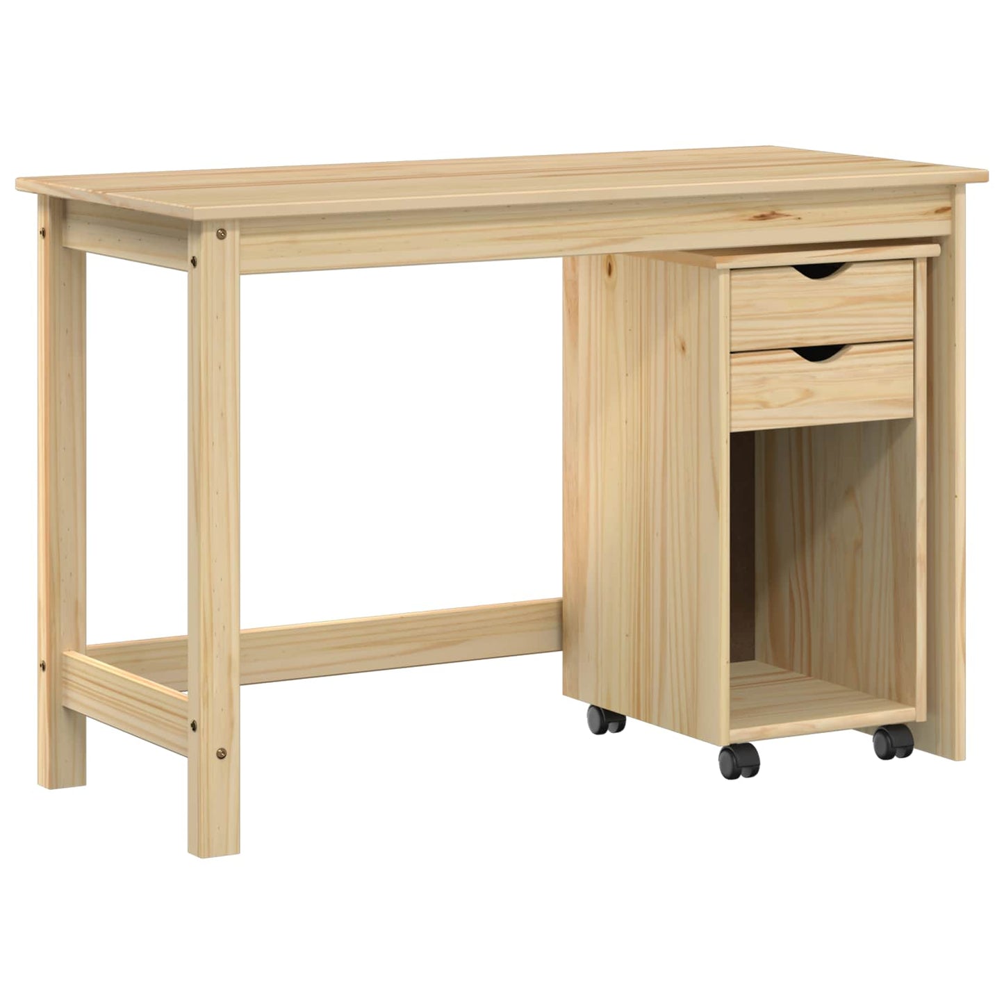 Schreibtischschrank-Set 2 stk. Braun Massives Kiefernholz