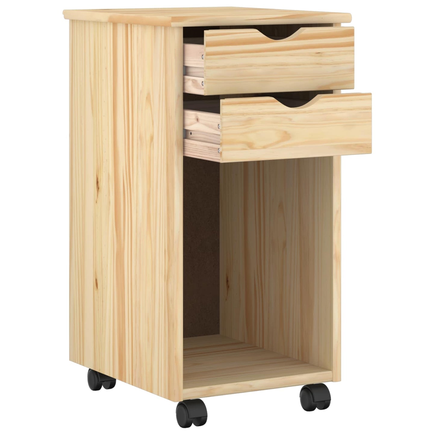 Schreibtischschrank-Set 2 stk. Braun Massives Kiefernholz
