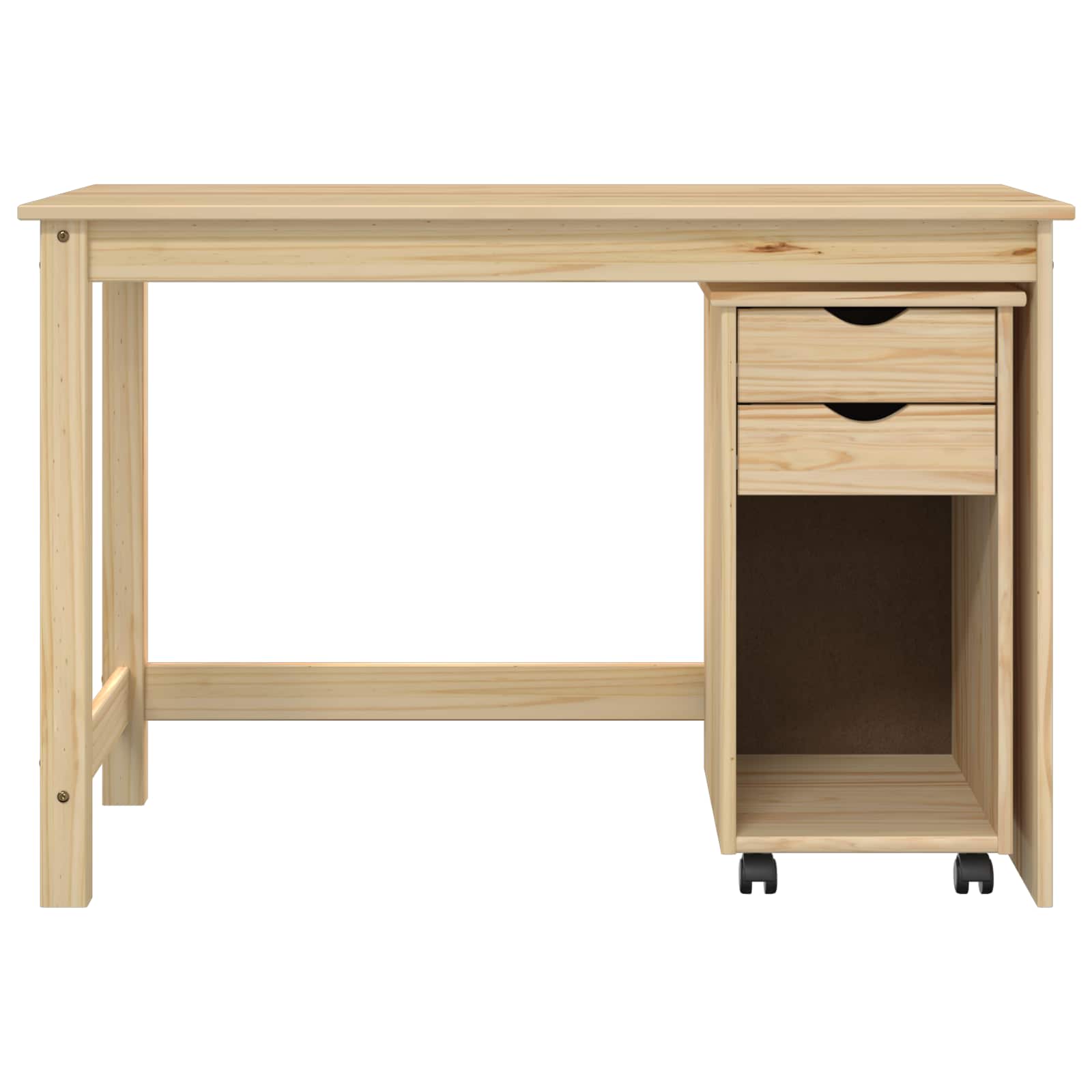 Schreibtischschrank-Set 2 stk. Braun Massives Kiefernholz