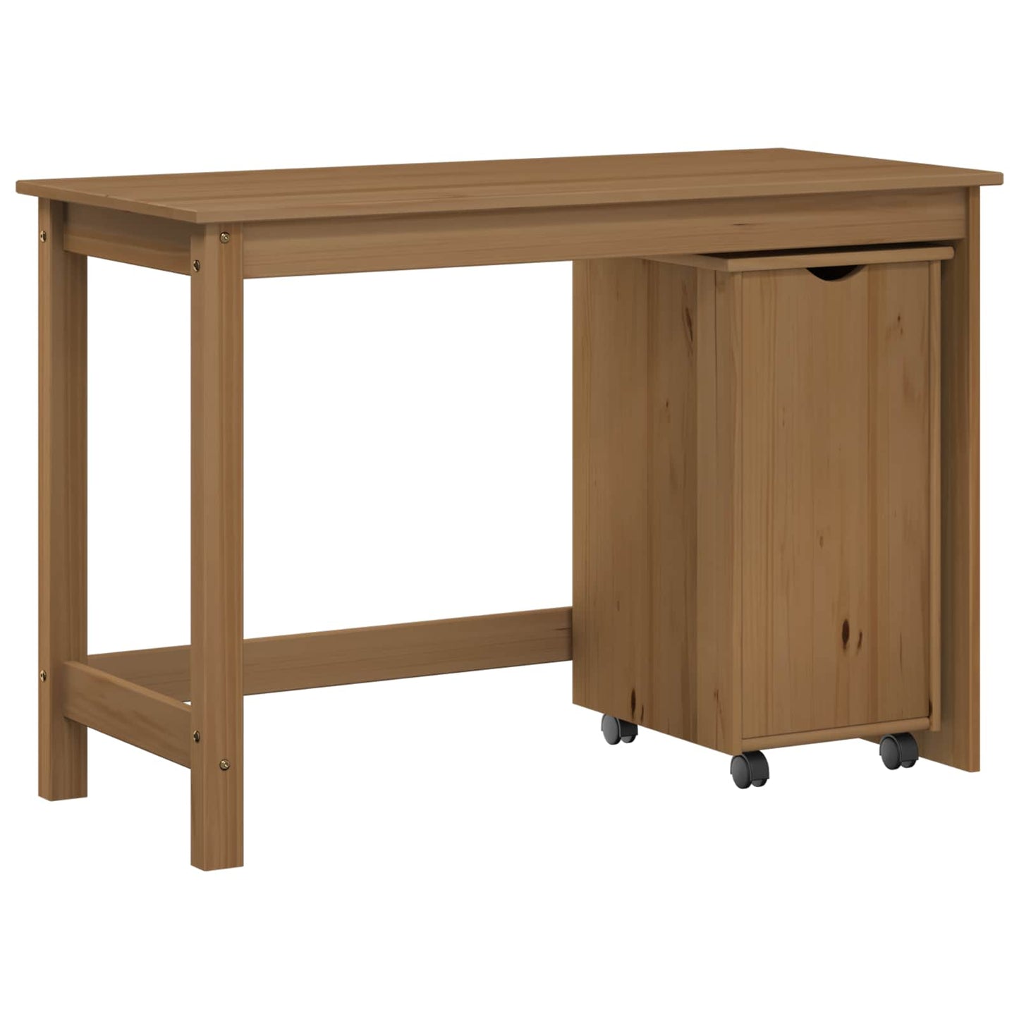 Schreibtischschrank-Set 2 stk. Honigbraun Massives Kiefernholz