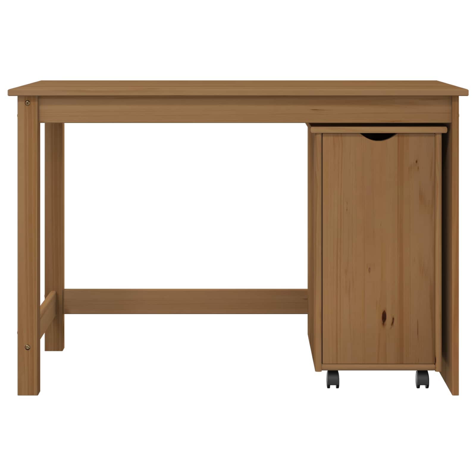 Schreibtischschrank-Set 2 stk. Honigbraun Massives Kiefernholz